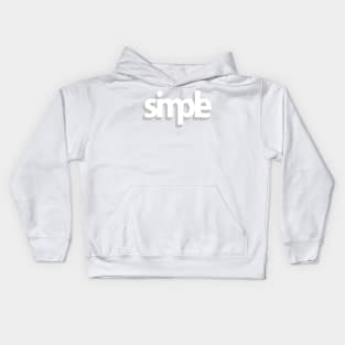 Simple (3D white) Kids Hoodie